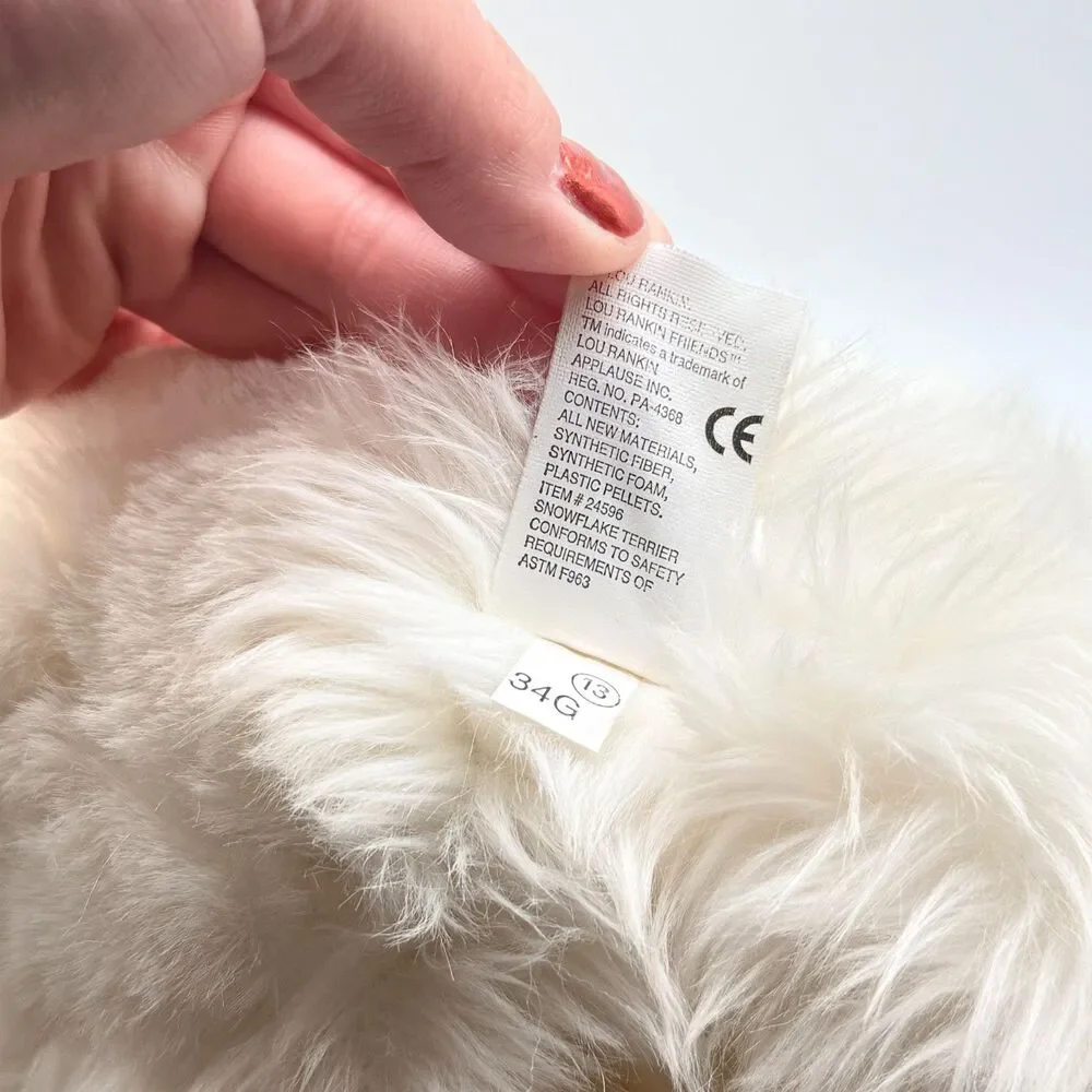 Dakin Lou Rankin Snowflake Terrier Puppy Dog Plush Stuffed Animal Applause Soft